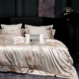 1000tc jacquard duvet cover long staple cotton flat sheet queen king size 4pcs bedding set