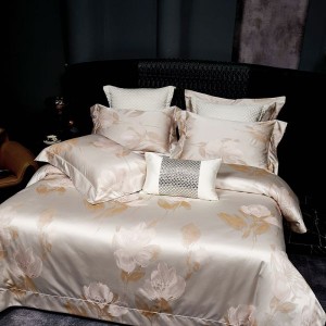 1000tc jacquard duvet cover long staple cotton flat sheet queen king size 4pcs bedding set