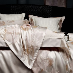 1000tc jacquard duvet cover long staple cotton flat sheet queen king size 4pcs bedding set