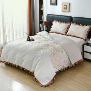 2025 new knitted cotton home textile multi-purpose quilt cover four-piece bedding set