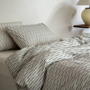 High-End jacquard comforter set 500TC bedsheets queen king size coverlets with 2 soft linen cotton pillowslips bedding set supplier