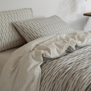 High-End jacquard comforter set 500TC bedsheets queen king size coverlets with 2 soft linen cotton pillowslips bedding set supplier