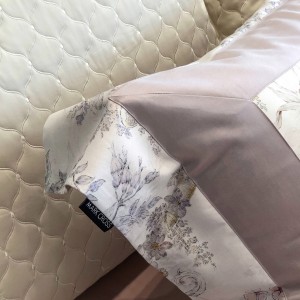 Premium 4pcs printing home textiles patchwork comforter pink duvet cover bedding set