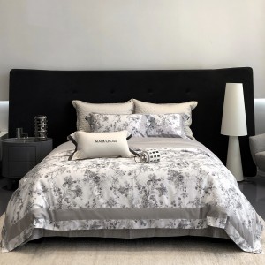 Premium 4pcs printing home textiles patchwork comforter pink duvet cover bedding set
