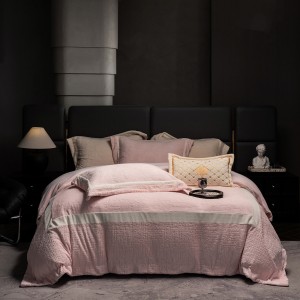 2025 milk velvet home textiles embroidery duvet cover fluffy bedding set