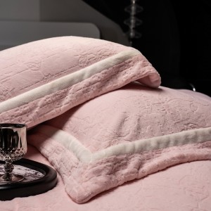 2025 milk velvet home textiles embroidery duvet cover fluffy bedding set