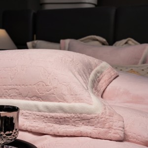 2025 milk velvet home textiles embroidery duvet cover fluffy bedding set