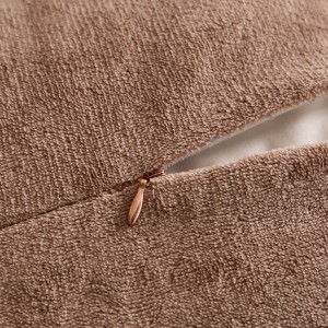 Winter warm 4pcs brown printing home textiles 230gsm milk velvet bedding set wholesaler