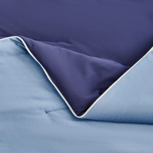 100% Nylon Cool Felling Summer Quilt Bed Cover High Class Air-condition Quilt Blue Polyester Plain Color Bedding Set