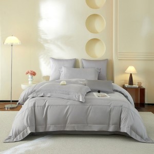 Solid color pink cotton comforter duvet cover with 2 pillow shams double coverlets flat sheet 4PCS sanding textile bedding set wholesaler