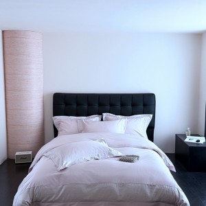 Solid color comforter duvet cover with 2 purple pillow shams double coverlets flat sheet 4PCS 100s cotton textile bedding set wholesaler