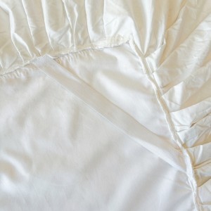 Wholesale high-quality white cotton duvet cover lace bed sheet 4piece home textile bedding set supplier