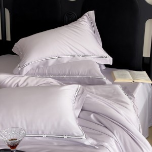 purple pillowcase double bedsheet exquisite customizable 2/2.3m coverlets solid color quilt cover bedding set