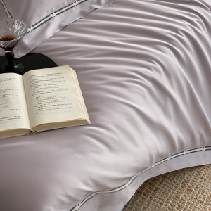 purple pillowcase double bedsheet exquisite customizable 2/2.3m coverlets solid color quilt cover bedding set