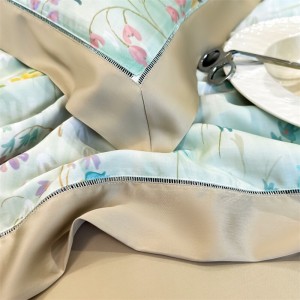 Wholesale green lyocell fiber cool summer bedroom bedding hot selling home hotel textile printing quilts for children