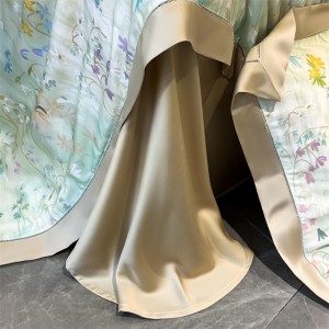 Wholesale green lyocell fiber cool summer bedroom bedding hot selling home hotel textile printing quilts for children