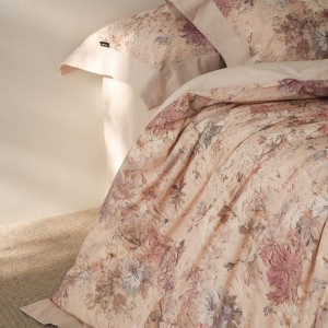 High quality plant digital printing pink patchwork duvet cover 4pcs bedding set supplier