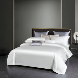 100S Egyptian Cotton White Duvet Quilt Comforter Cover Bed Sheet Pillowcases 4 PCS Top Luxury Bedding Set For Hotel Home
