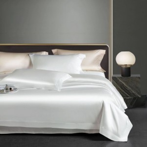 100S Egyptian Cotton White Duvet Quilt Comforter Cover Bed Sheet Pillowcases 4 PCS Top Luxury Bedding Set For Hotel Home