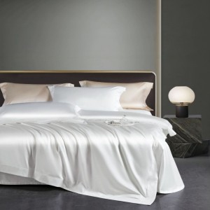100S Egyptian Cotton White Duvet Quilt Comforter Cover Bed Sheet Pillowcases 4 PCS Top Luxury Bedding Set For Hotel Home