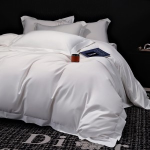 Solid color 4pcs home textiles grey duvet cover bedding set supplier