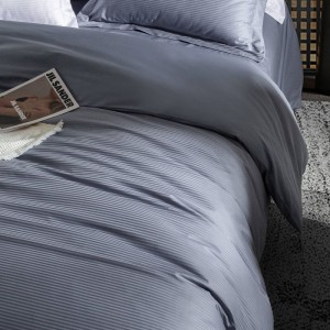 100 Long Staple Cotton Light Luxury Jacquard Duvet Quilt Comforter Cover Blue Home Hotel Textile 4 PCS Bed Sheet Bedding Set