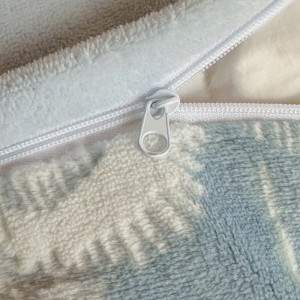 Winter milk fleece home textiles blue printing ruffles 4pcs bedding set supplier