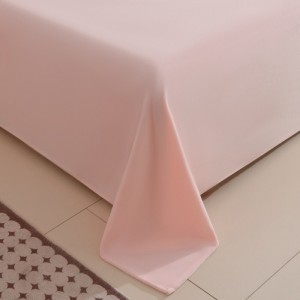 High quality rabbit fleece 4pcs home textiles solid color ruffles bedding set supplier