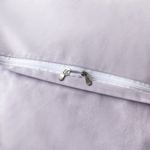 All season purple embroidery home textiles 100% long staple cotton bedding set supplier