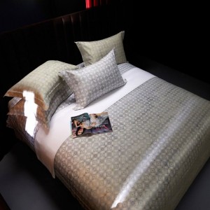 High Luxury Digital Printing Duvet Cover 1.8/2m Bed Sheet ODM/OEM Silver Long Staple Cotton Bedding Set