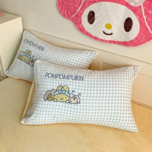 New arrival blue milk velvet home textiles printing comforter duvet cover bedding set supplier