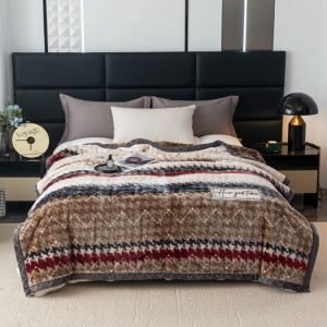 Microfiber Milk Fleece Bed Blanket Wholesale Digital Printing Cheap Flannel Blanket Warm Winter Blanket