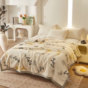 Cheap Wholesale Blanket Custom Milk Velvet Soft Printing Fleece Flannel Blanket in Stock