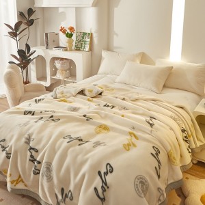 Cheap Wholesale Blanket Custom Milk Velvet Soft Printing Fleece Flannel Blanket in Stock