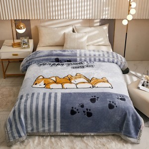 Cheap Wholesale Blanket Custom Milk Velvet Soft Printing Fleece Flannel Blanket in Stock