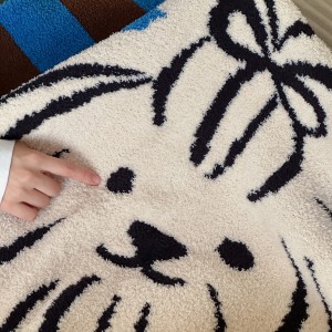 High Gram Weight Printing Bedding Blue Home Textiles Sofa Blanket Supplier