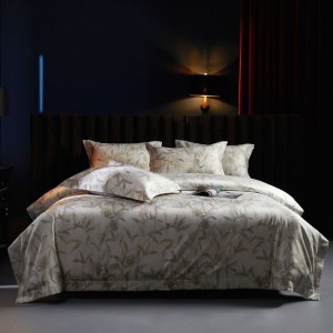 Super Soft 140S Long Staple Cotton Bedroom Home Textile Digital Printing Bed Linen Bed Sheet Custom Bedding Set