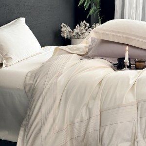 Simple style satin cotton bed linen exquisite king size house jacquard patchwork comforter cover bedroom bedding set wholesaler
