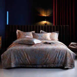 Floral Digital Printing Duvet Quilt Comforter Cover Queen King Bed Sheet Double Pillowcases 4 Pieces Long Staple Cotton Bedding Set