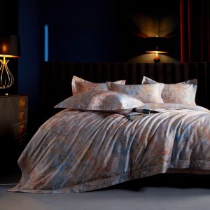 Floral Digital Printing Duvet Quilt Comforter Cover Queen King Bed Sheet Double Pillowcases 4 Pieces Long Staple Cotton Bedding Set