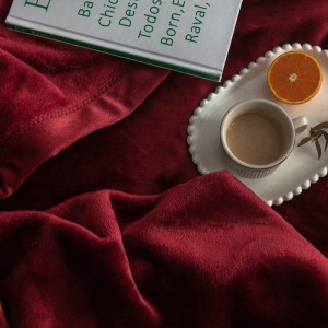 Winter warm solid color quilt cover soft fleece adult comforter cover high-end red bedsheets home textile blanket supplier