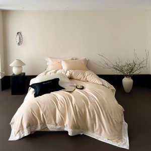 Wholesale high-quality gold embroidery duvet cover 100s Australia cotton bed sheet 4piece home textile kids’ bedding set supplier