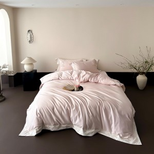 Wholesale high-quality gold embroidery duvet cover 100s Australia cotton bed sheet 4piece home textile kids’ bedding set supplier