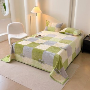 High gram weight blue printing milk fleece printed home textiles bedding blanket supplier