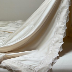 Hot selling lyocell 4-pieces home hotel textile beige solid color duvet comforter cover beige bed linen bedding set