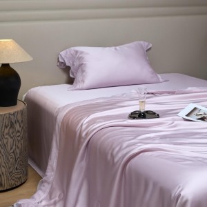 Hot selling lyocell 4-pieces home hotel textile beige solid color duvet comforter cover beige bed linen bedding set