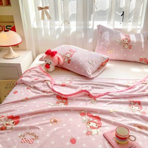ODM/OEM Milk Velvet Printing Blanket Thickened Bed Sheet Bed Cover Sofa Blanket
