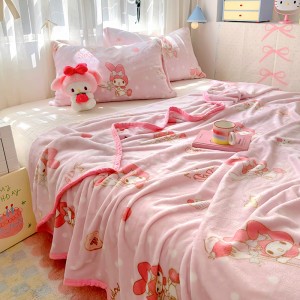 ODM/OEM Milk Velvet Printing Blanket Thickened Bed Sheet Bed Cover Sofa Blanket