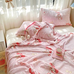 ODM/OEM Milk Velvet Printing Blanket Thickened Bed Sheet Bed Cover Sofa Blanket