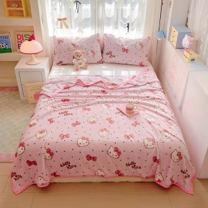 ODM/OEM Milk Velvet Printing Blanket Thickened Bed Sheet Bed Cover Sofa Blanket